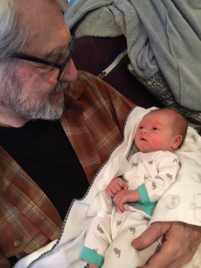 Baby Calliope with her grandpa