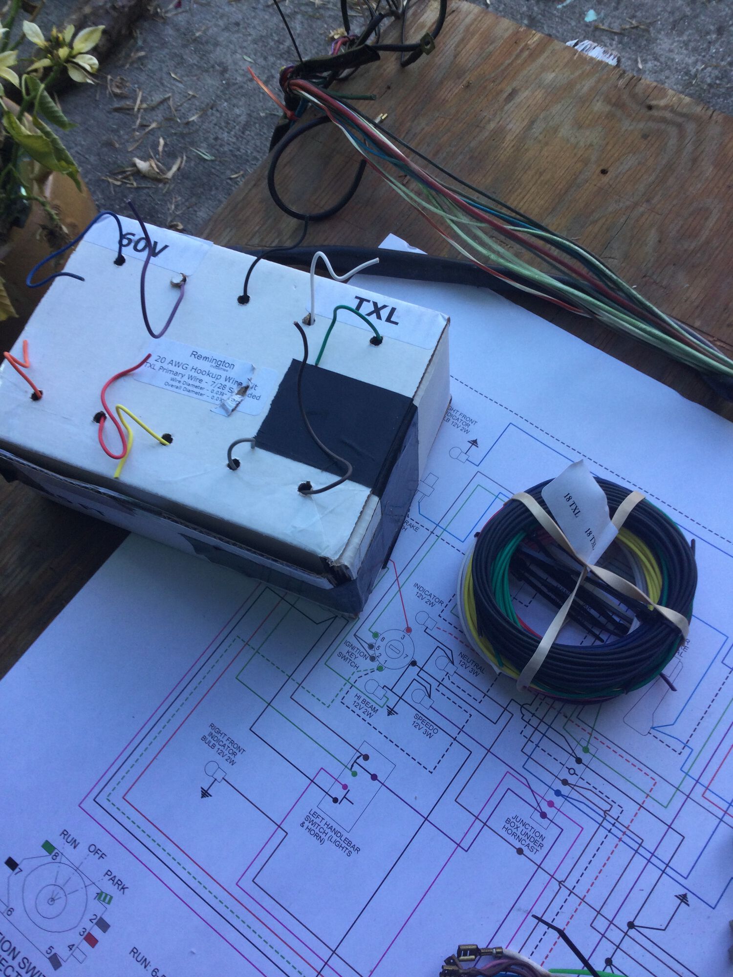 here all the wire i bought so far, 20 gauge hookup wire and 18 gauge txl wire, should be thick enough? The green wire and the some the black wire and red wire i will use a heavier gauge.