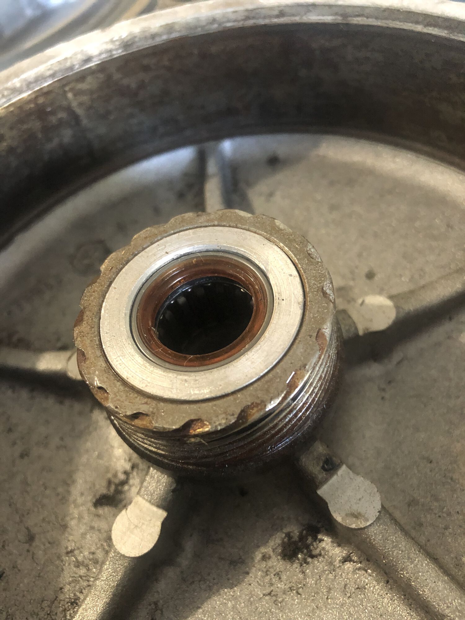 somehow i went   this that , after i got the bearing out