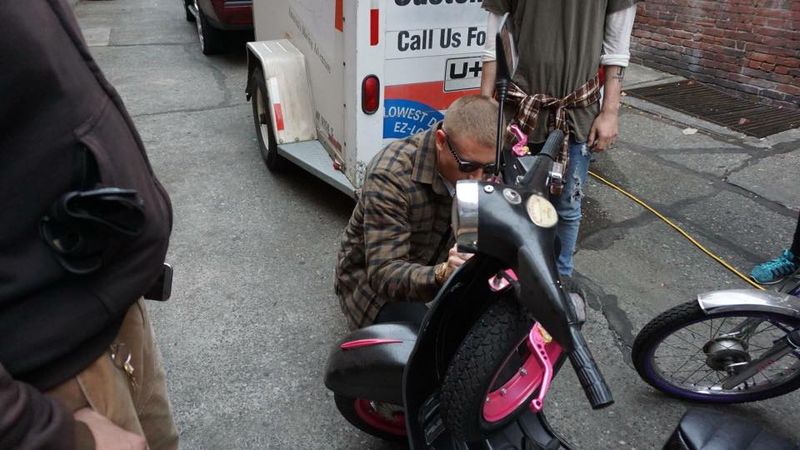 Had to bring a Moped for autographs.