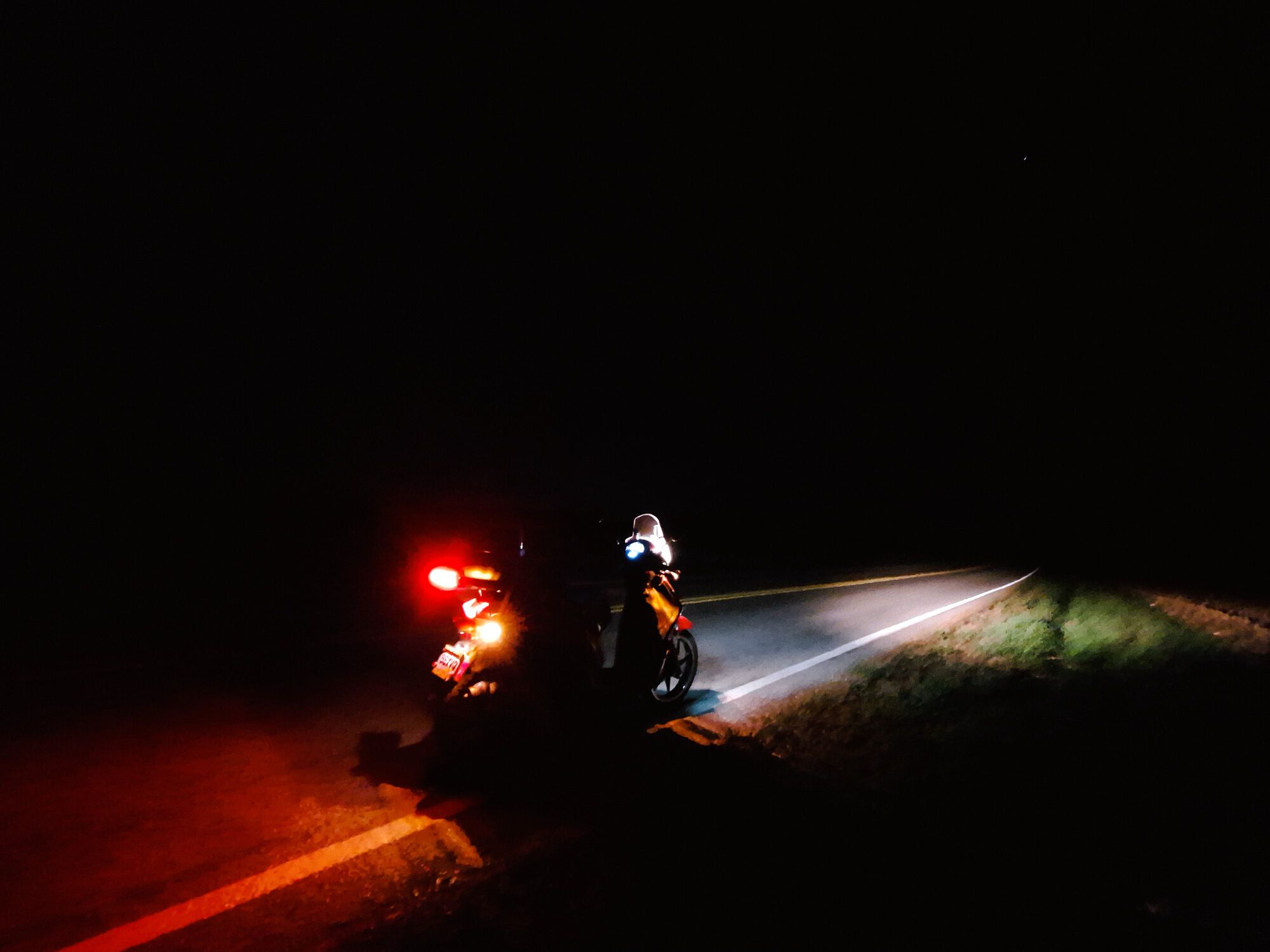 it was dark
