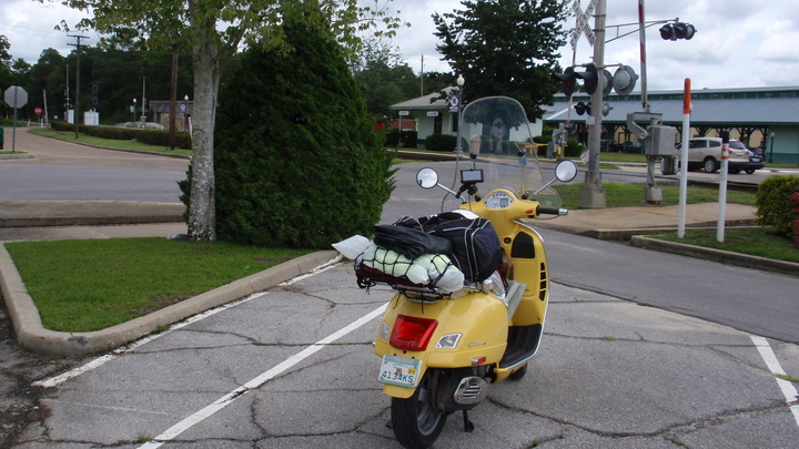 In Chipley, Train station and Farmers Market in background