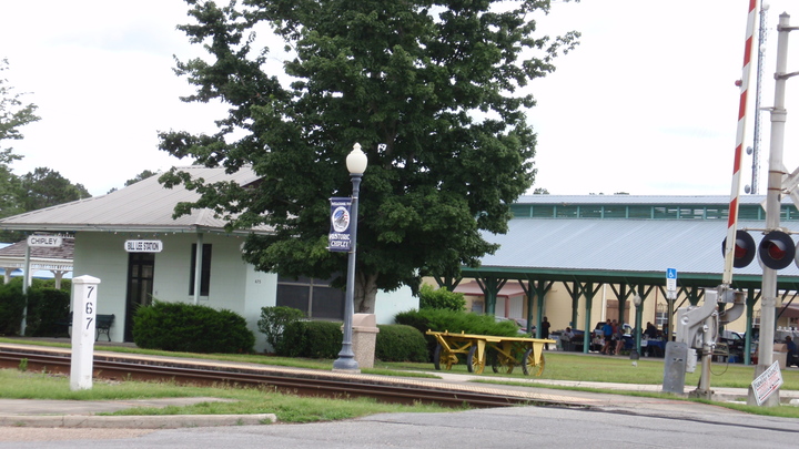 Train station and Farmers Market