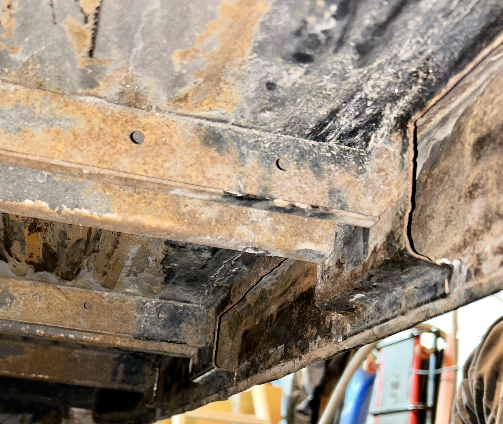 What's left of this box section has to all come out.