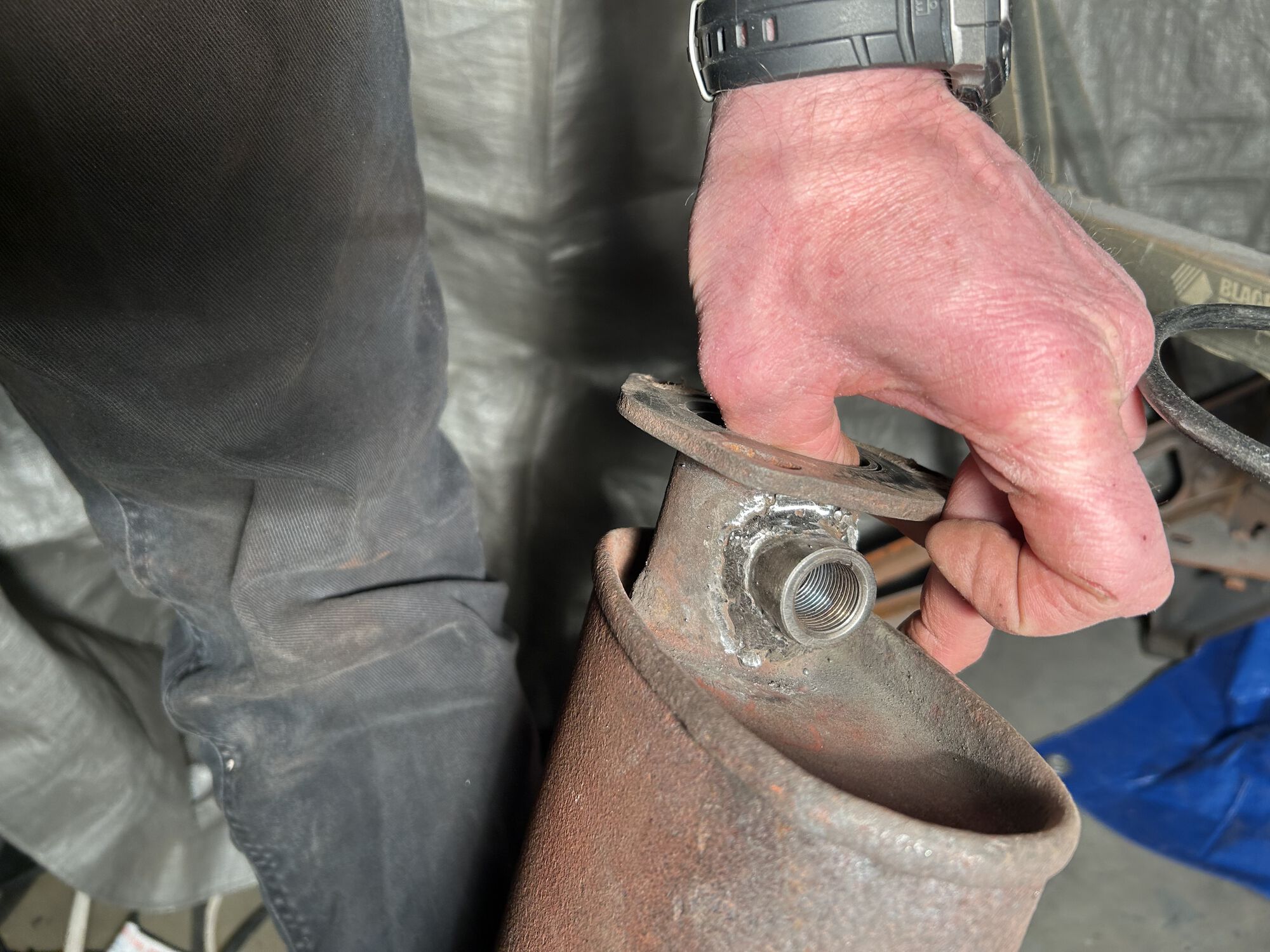 Also welded in an O2 sensor bung for an AFR gauge that's been on the shelf for 10 years.