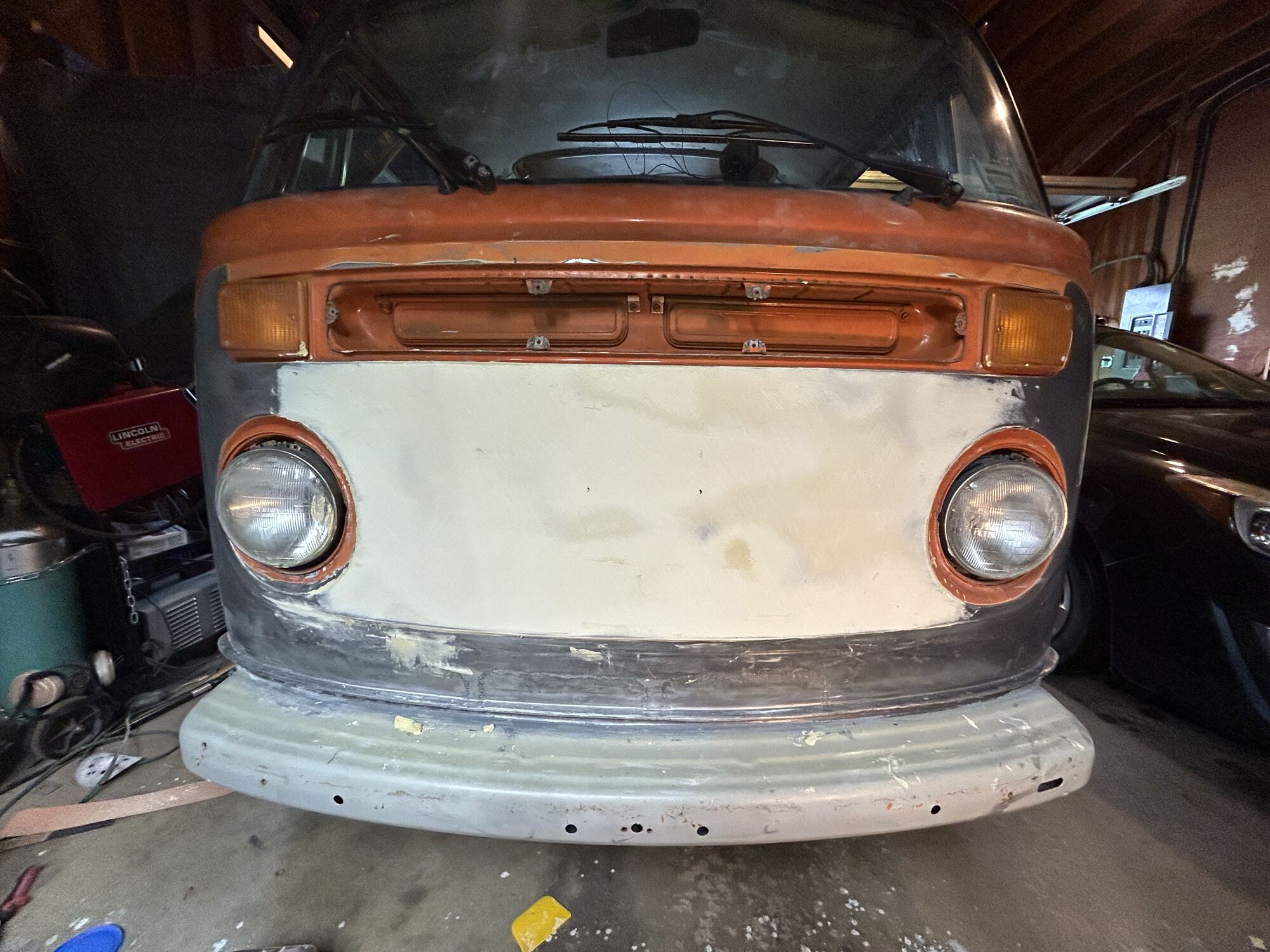 After a couple spreads of filler. A couple more to go. It's going way faster than the sides.