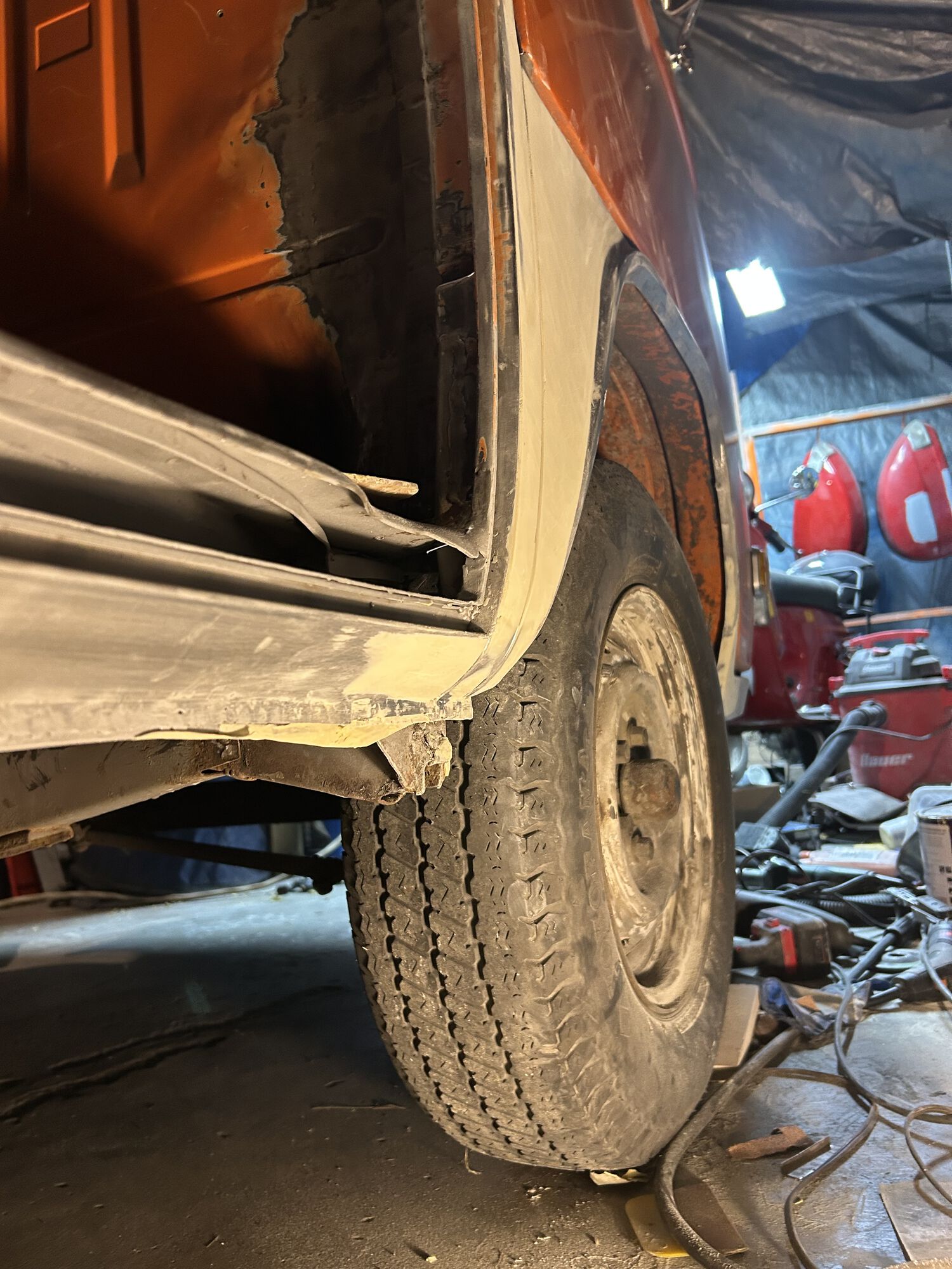 Sliding door on briefly for a little cheating with filler.