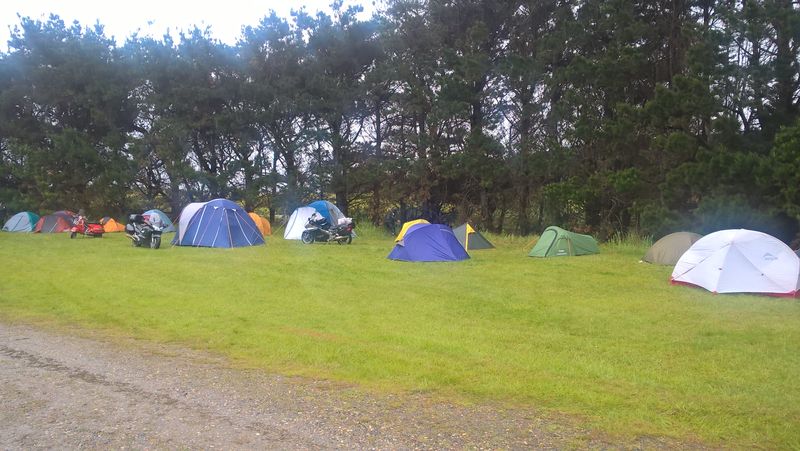 Camping is available at the Teretonga track but not swamped with punters due to weather