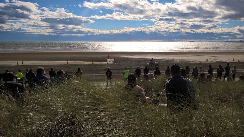 Beach racing at Oreti Beach.  This where Burt tested his motors