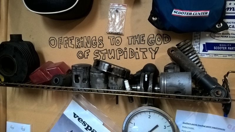 Seen on the wall of Jim's shed.  Thanks guys for a lovely dinner and a real bed for the night!