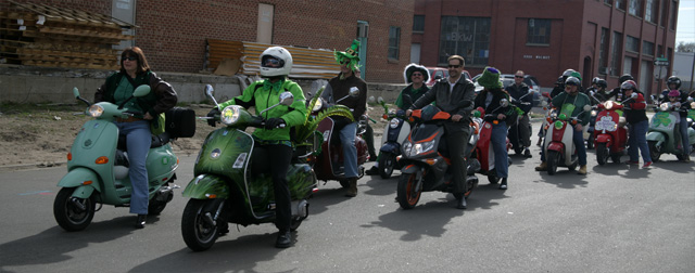 Sqream arriving at the parade check-in.