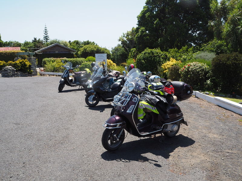 All parked near the coffee cart following our rough ride.
