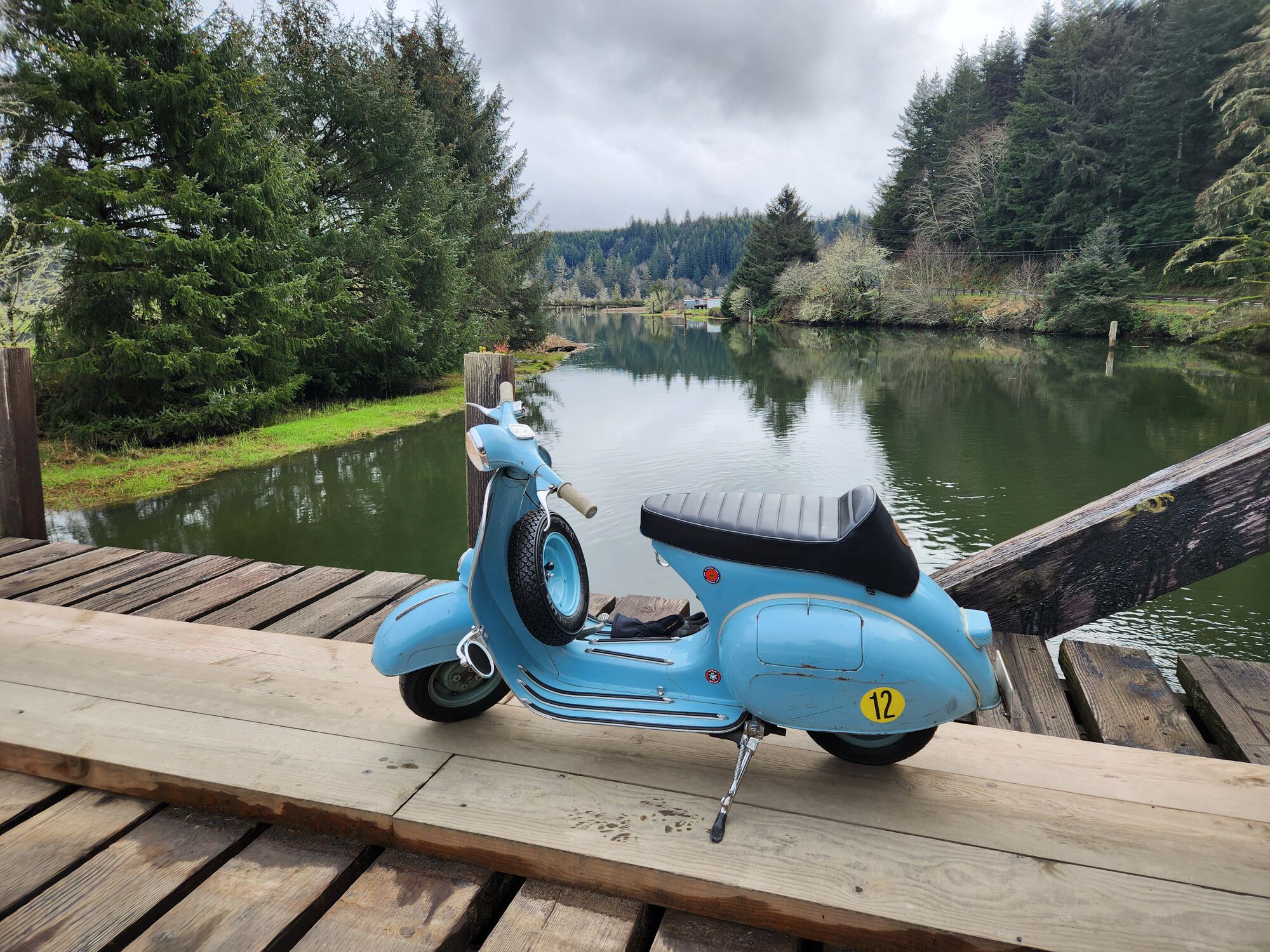 People live across this bridge...