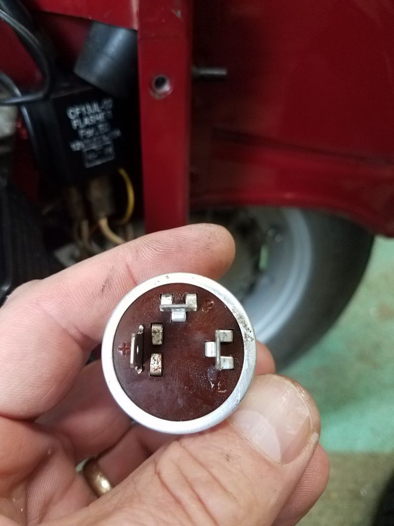 Original relay - notice the +, P, and L