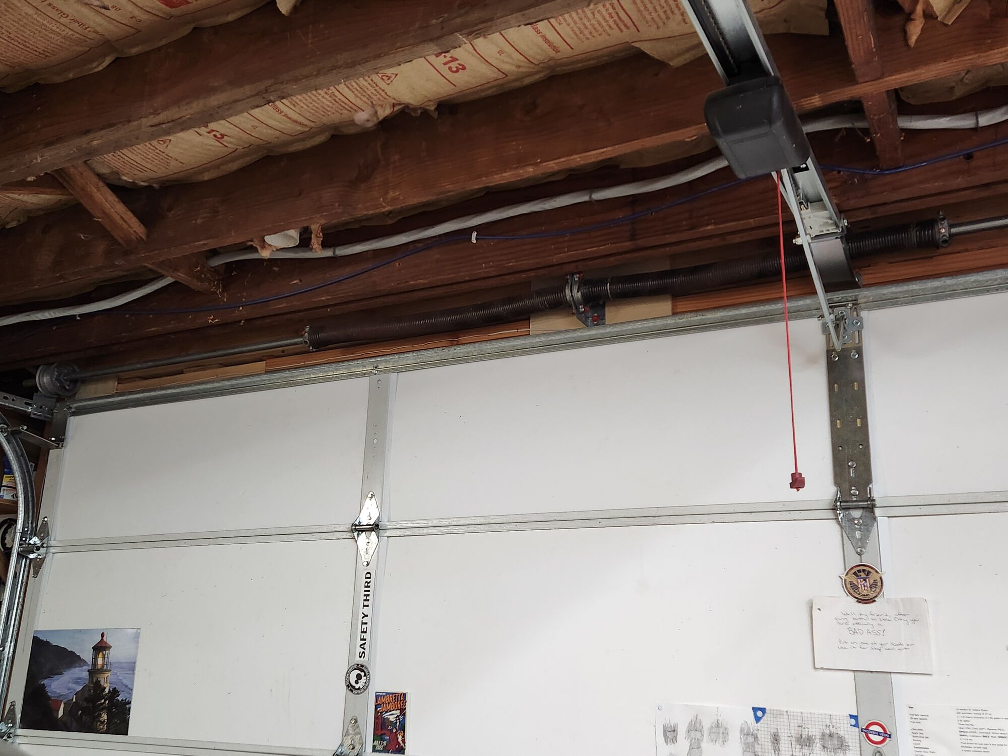 Tight fit and special hinges from a company in Canada that makes tight fitting garage doors ..