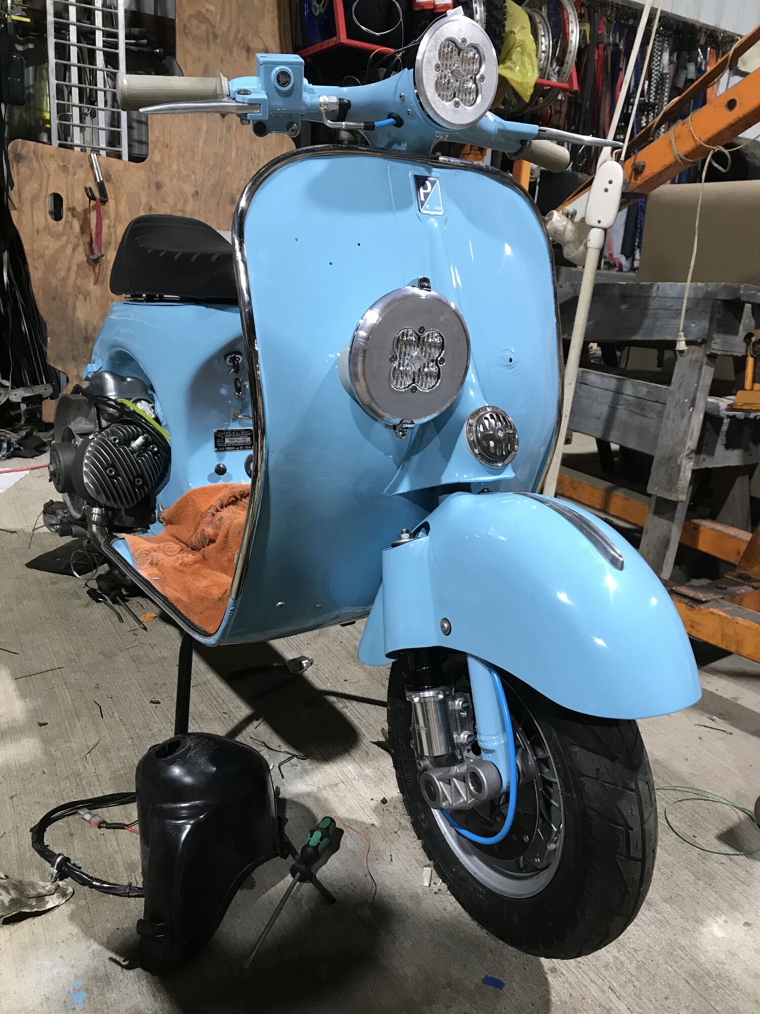 Different setup and hole position than yours, but you get the jist ...