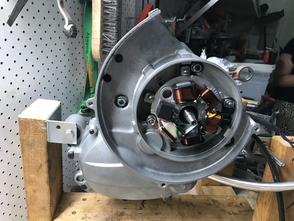 Cases closed and working on the stator.