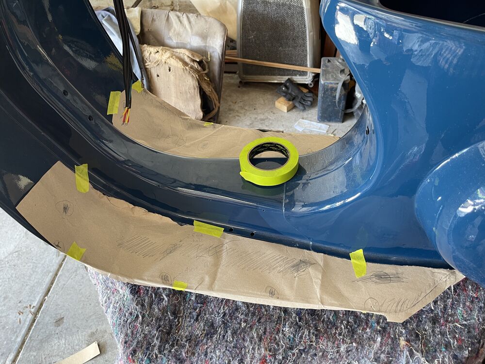 I made some templates from SIP packing paper from my 50 Special to locate the floor rails. It aligns well but drilling through fresh paint is no fun.