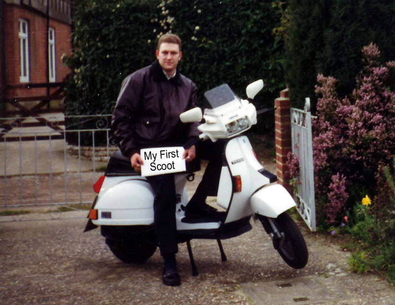 Me and my 1st Vespa T5. I still miss her.!! (1989)