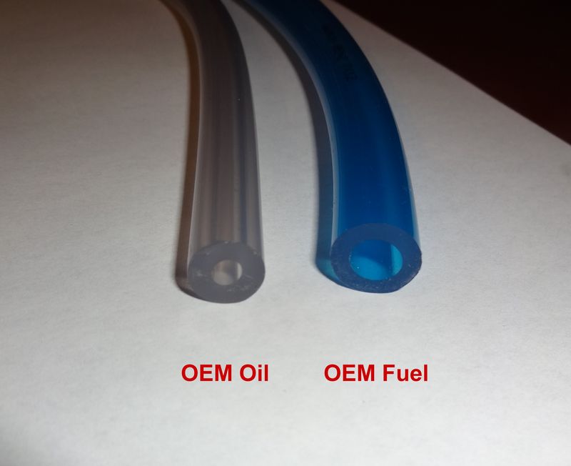 Piaggio OEM oil and fuel lines.