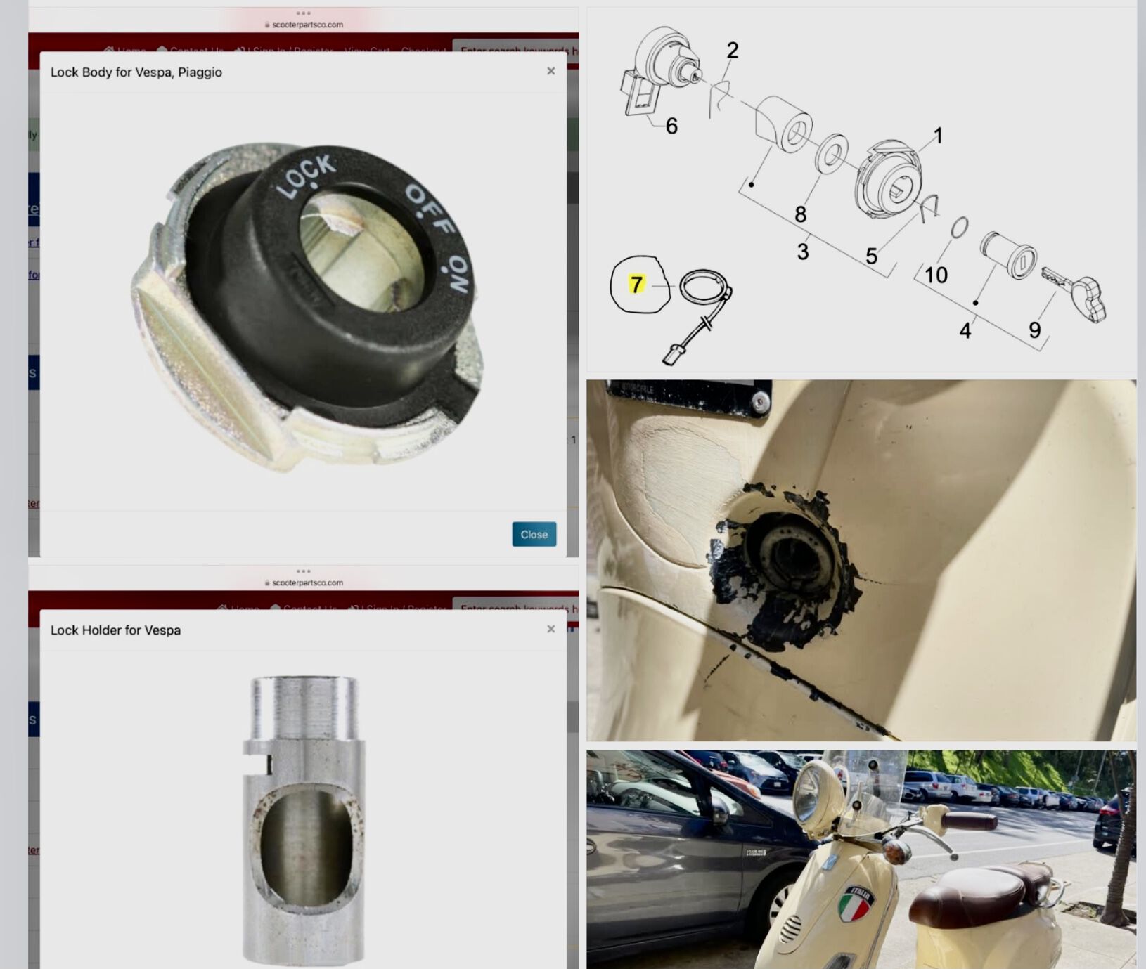 Recovered/Vandalized LXV ignition & repair