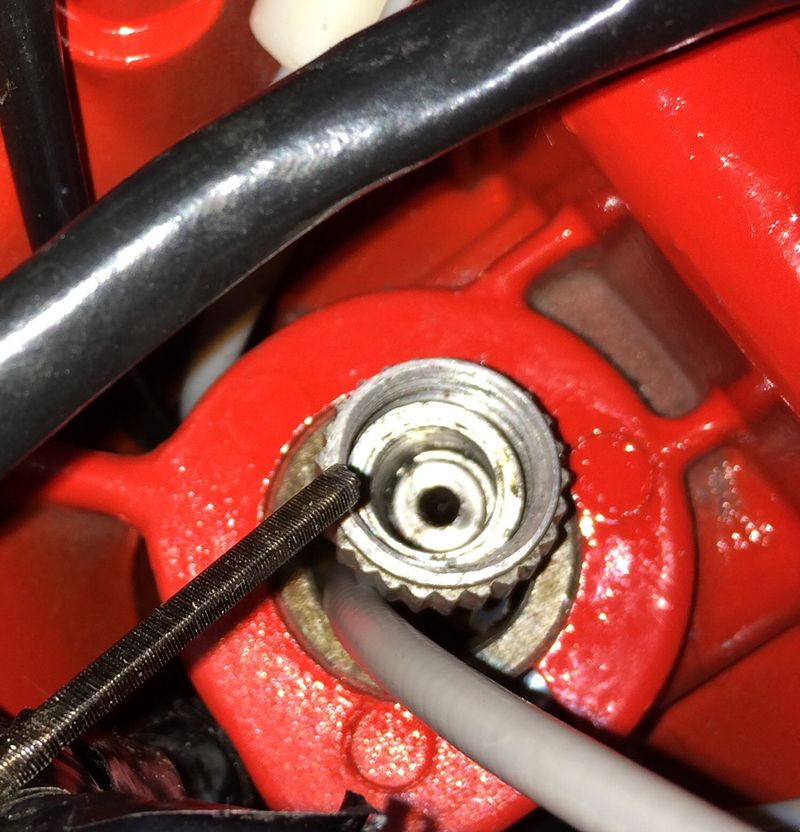 Modern Vespa Help ith P speedo cable installation.