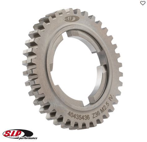 To "compensate" for the extra tall gearing, a shorter 4th gear by SIP.