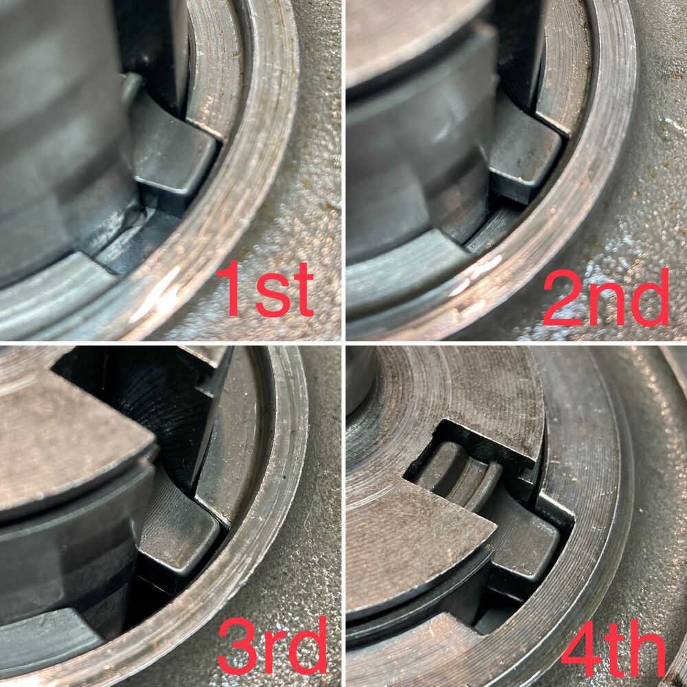 Checked cogs alignment with selector.