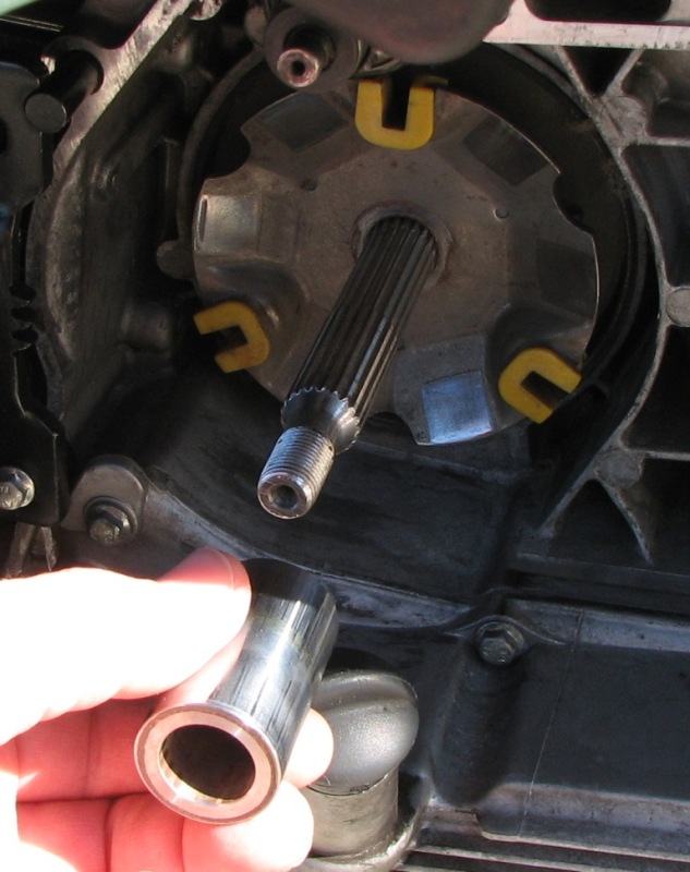 Assemble bushing on.