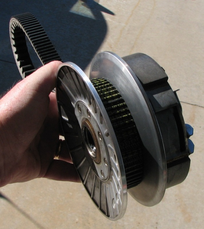 Pinch the belt together, to prevent the belt from slipping out.
