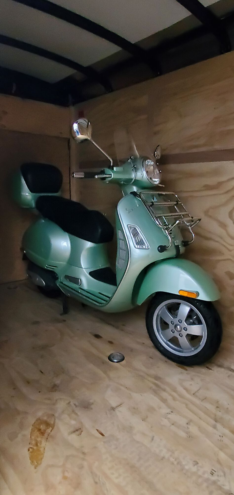 Garage too full, so she's sleeping in the trailer.