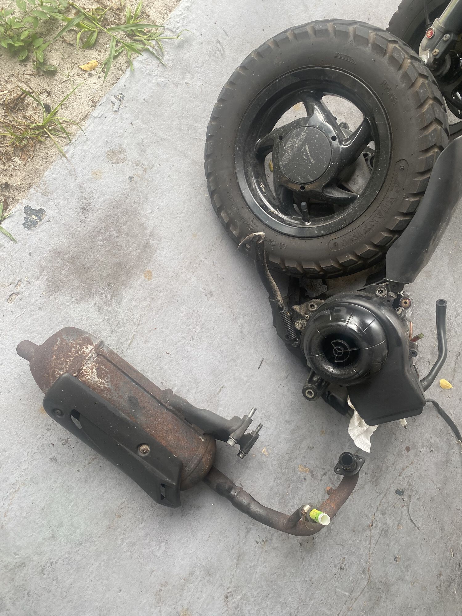 50cc engine removed.