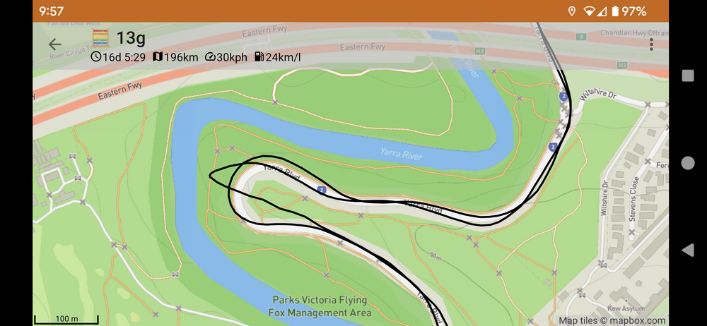 50kph around the hairpin / switchback