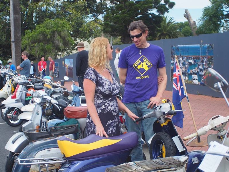 With Girlfriend at National Classic Scooter Rally 2016