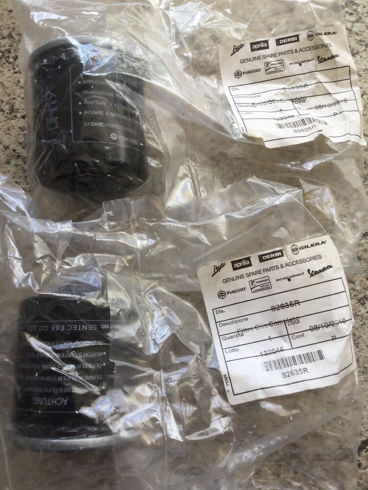 Modern Vespa Oil filter shelf life