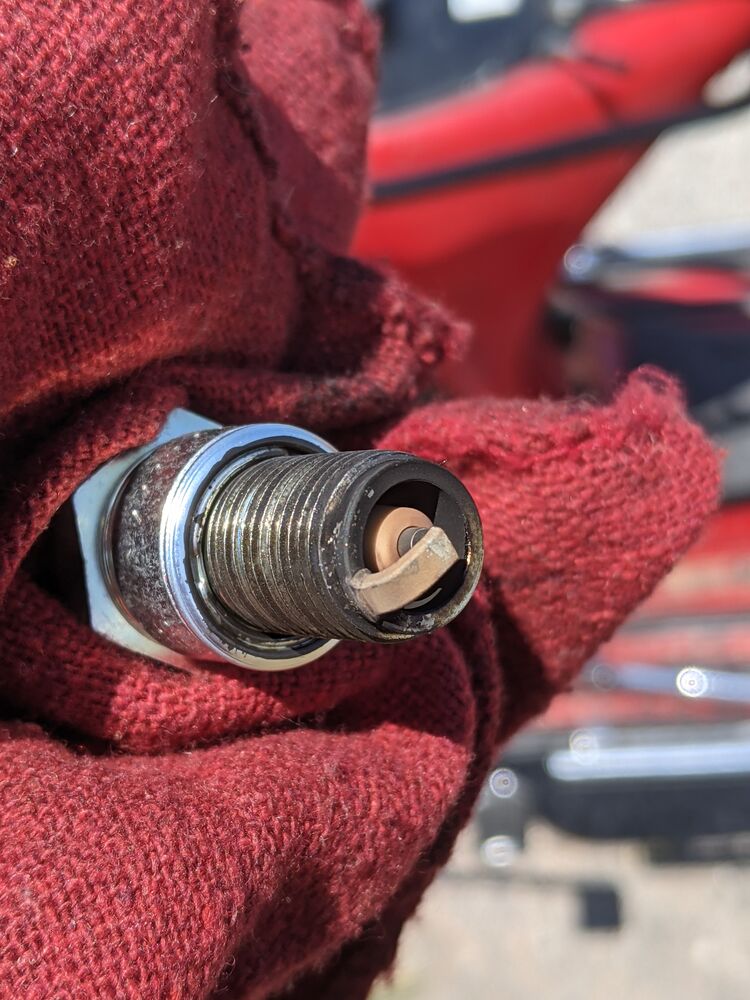 120/be3/125 MJ BR8ES plug.  new plug with 5 miles on it then a 1 mi wot run.  CHT steady at 310-320F