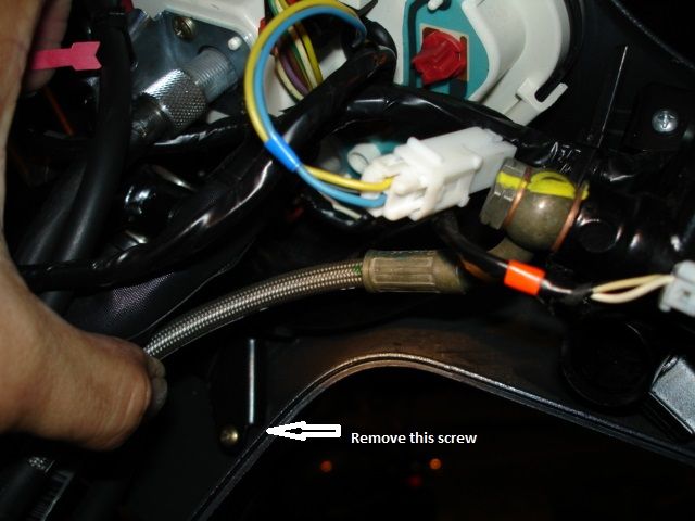 Right side screw removal