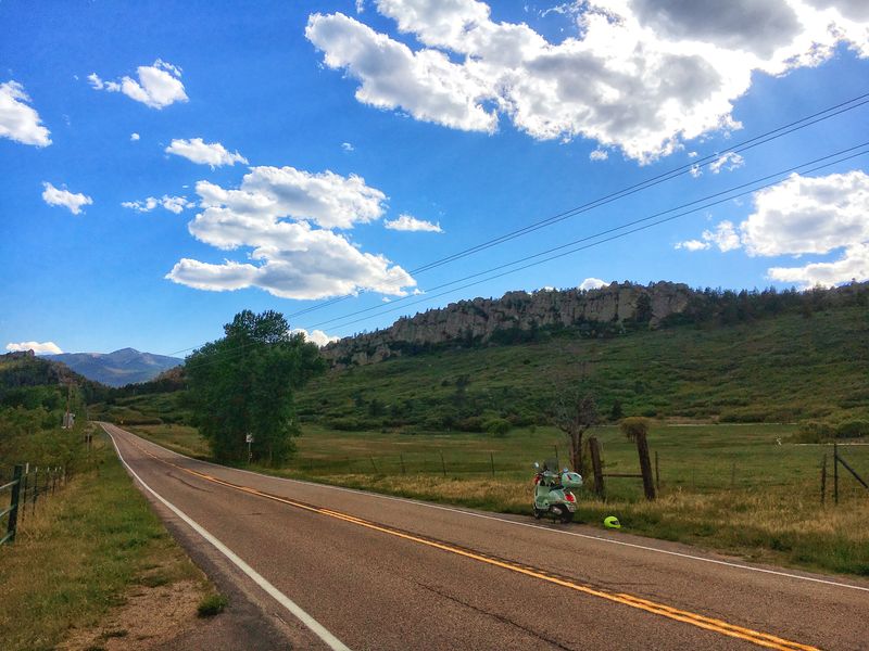 CO. Heading into two hours of brilliant riding on the way to Trinidad.