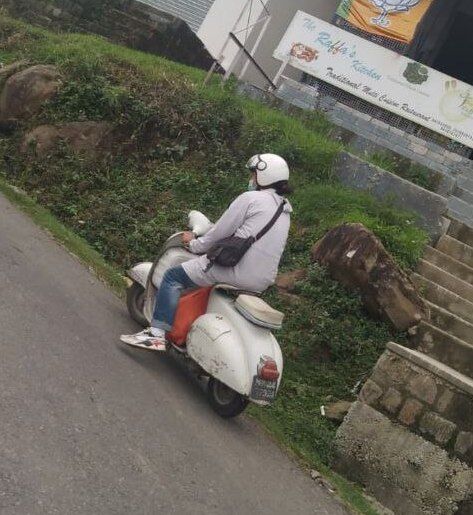 Vespa scooter. Location India.
