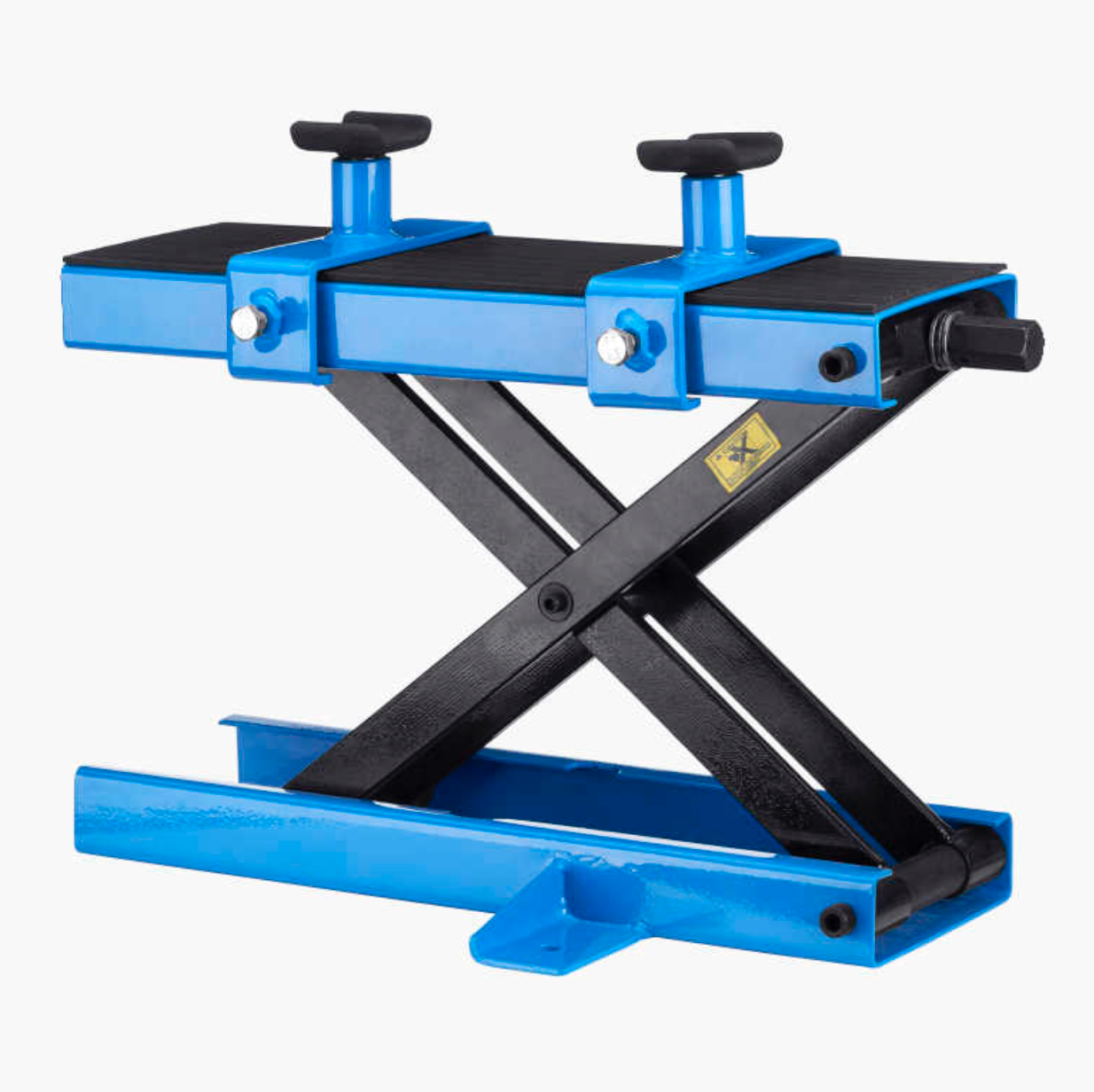 Looks easier to store, not so steady, but cheaper. Can also be mounted to a 2" x 8" to make it more steady