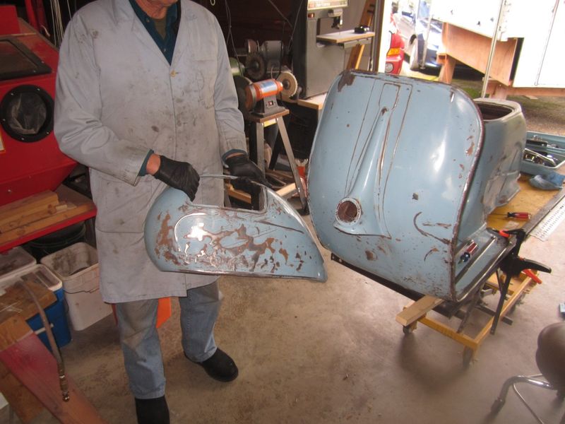 In many ways his frame is in better shape
tool box cowl is about as wrecked as mine