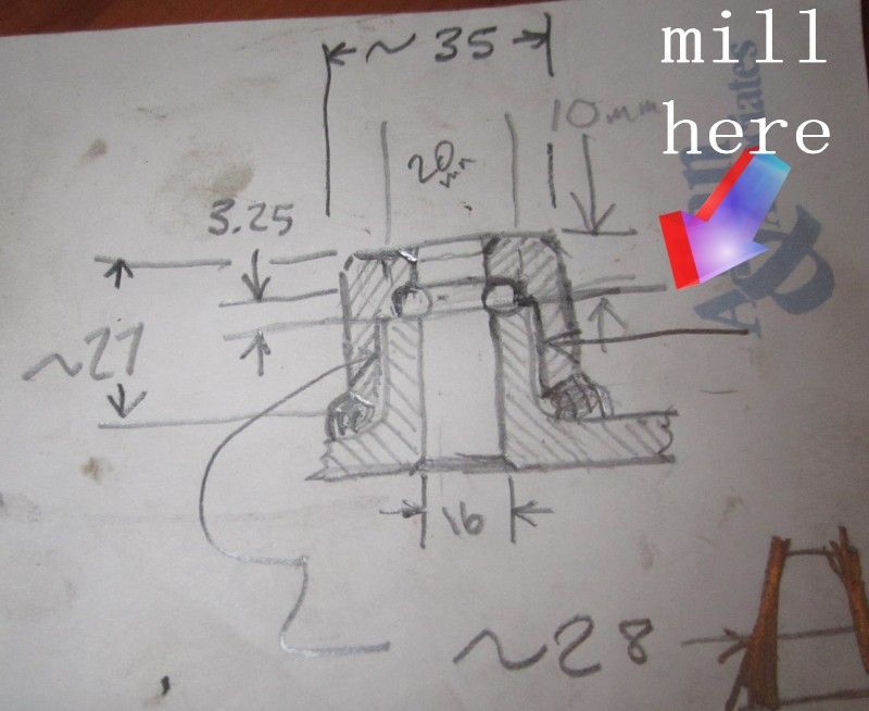 this could work, mill off flush w/ O-ring seat & make a new snout
Leave some clearance around the cast OD and seat the new piece on the milled surface.
Align with an old intact kick start gear shaft while clamping to case, then weld 360 degrees
maybe