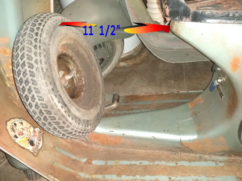 if you have long legs, and the gap here is a lot less than 11 1/2 inches, you may be able to move it in some.
