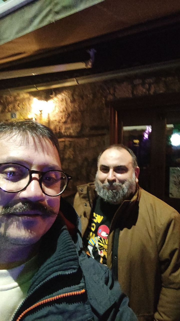 My pal Panos made it though and that's our favorite Euro tech expert Safis behind him there.