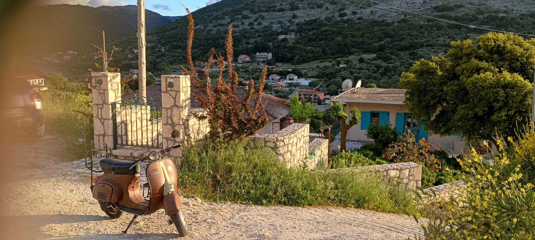 Same location looking down at our village in the background.