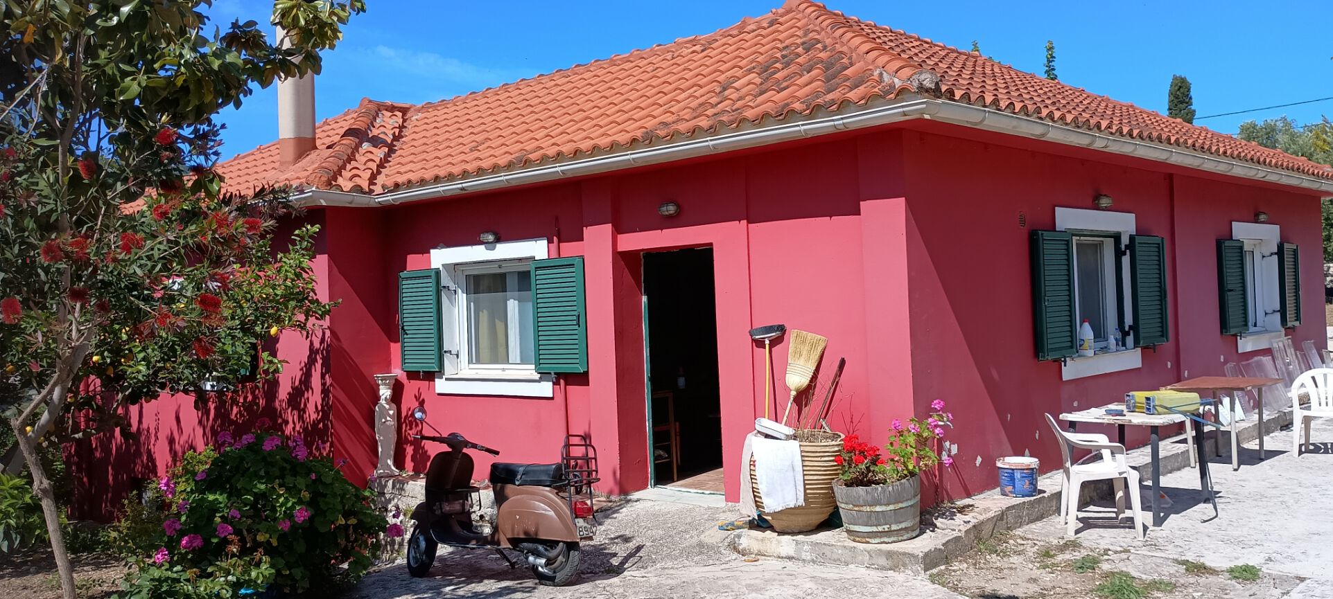 This is my nephew's house that I am getting it out of. We are up from the village starting up the mountain above most of the other houses.
