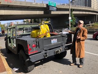 borrowed fancy camelhair  coat for crisp fall ride in this big fancy "convertible"