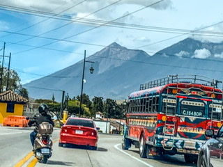And went for a 30mile ride to test it. In the background Volcano of Fuego and Acatenango Volcano