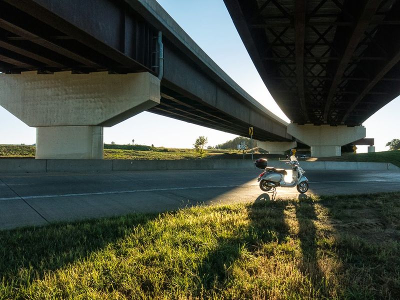 Vespa GTS250ie just off of Interstate 99.