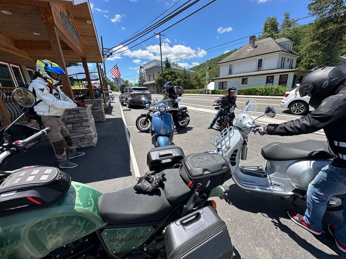 The flock of machines.  Eric is getting ready to get on the 946